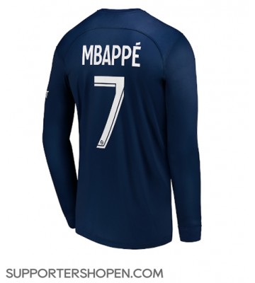 Paris Saint-Germain Kylian Mbappe #7 Hemma Matchtröja 2022-23 Långärmad